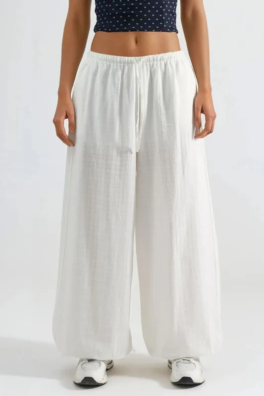 Baggy Elastic Waist Joggers - Busem