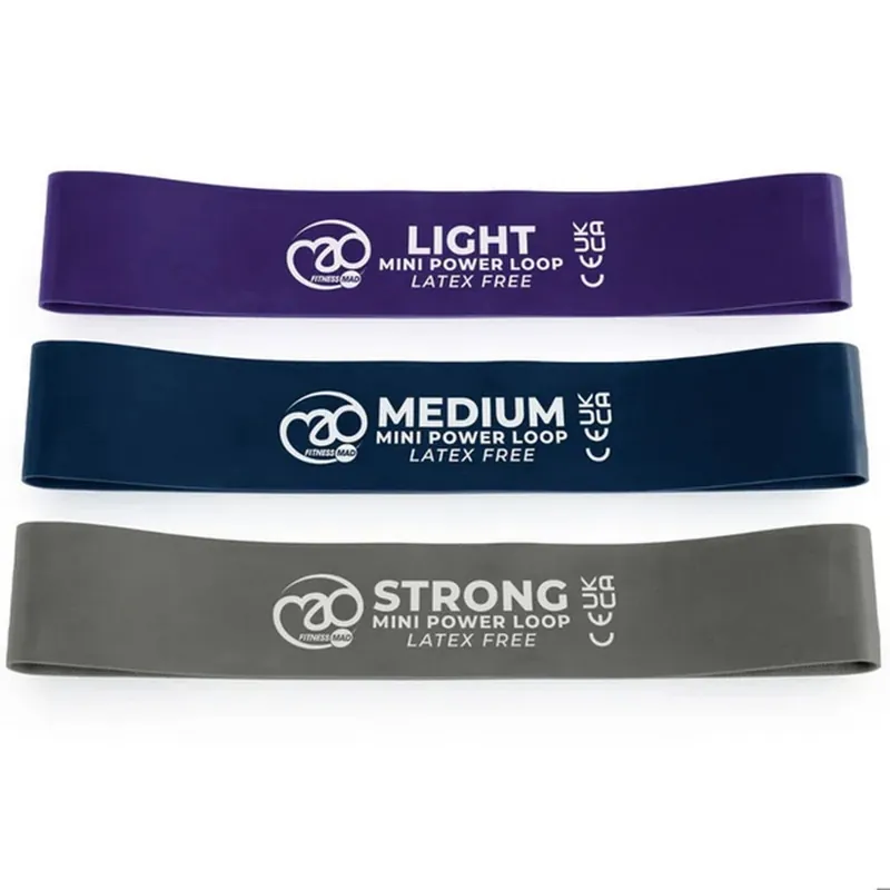 Latex Free Mini Resistance Band Set (Pack of 3) - Yoga-Mad