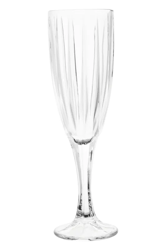 Practical Set Of 4 Crystal Champagne Flutes, Elegant Champagne Flutes, Durable Drink Flutes, Sleek Flutes - Orsina