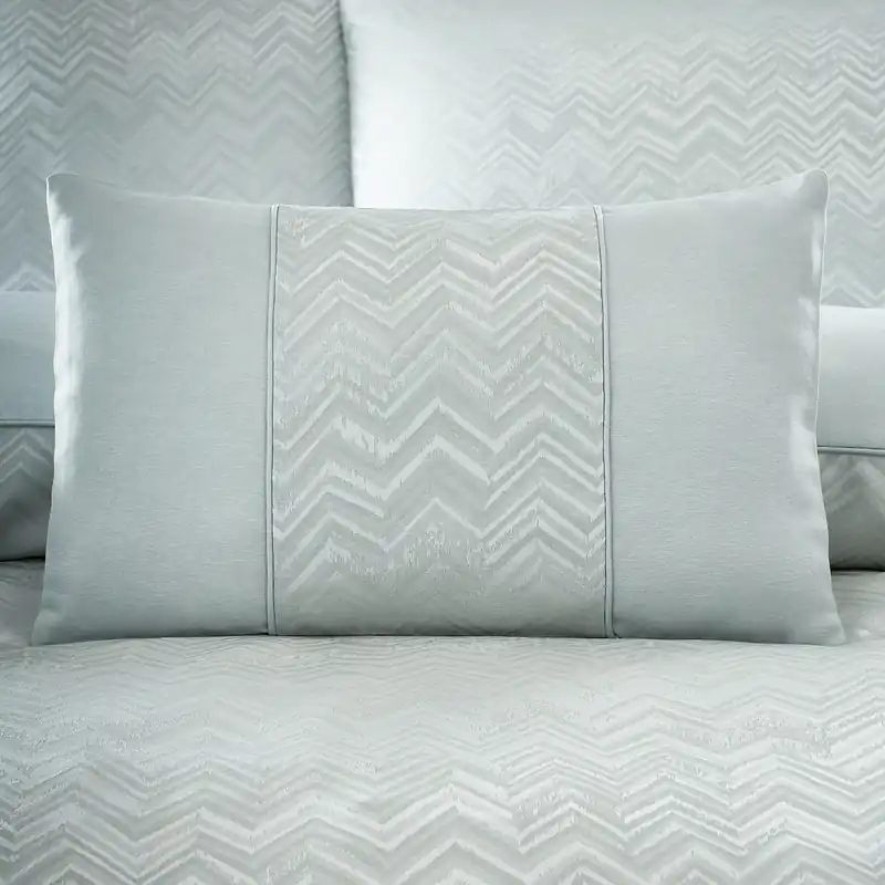 Antibes Chevron Waves Filled Boudoir Cushion Pillow 32 x 50cm - Portfolio Home