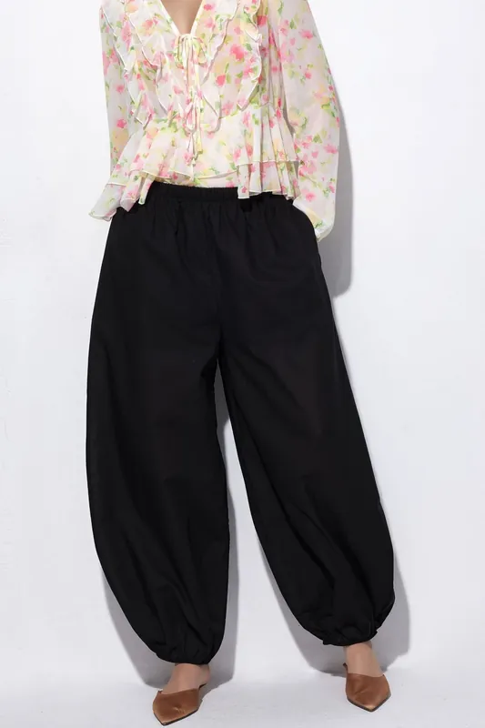 Elastic Waist Balloon Pants - Busem
