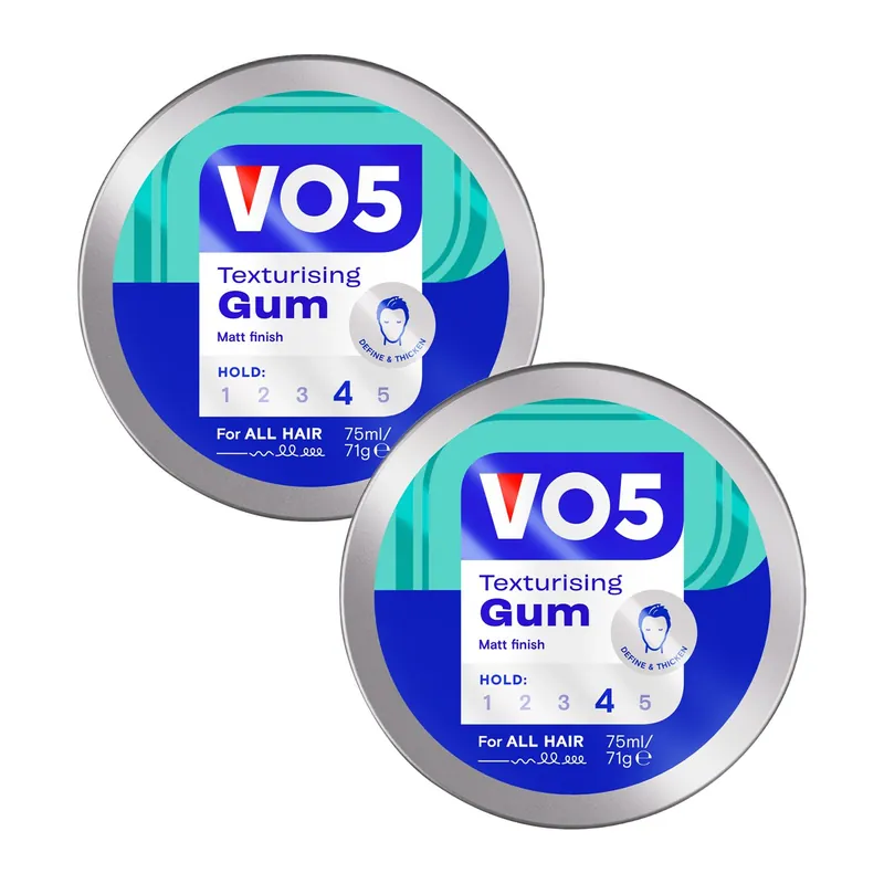 2x 'Texturising Gum' with Extra Firm Hold, Stylish Look,75ml - VO5