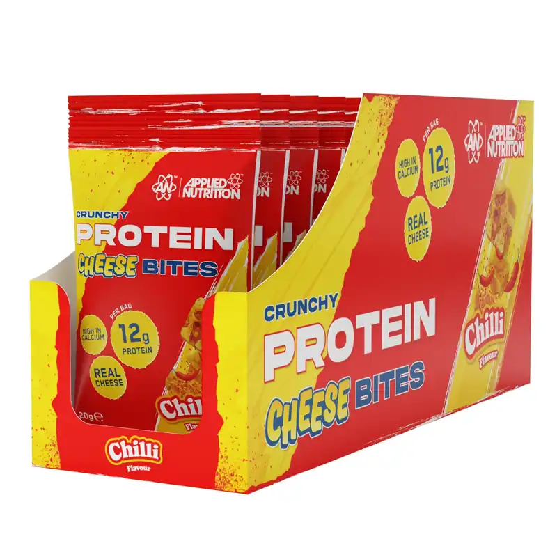 Crunchy Protein Cheese Bites Snack - Chilli - 10 Servings