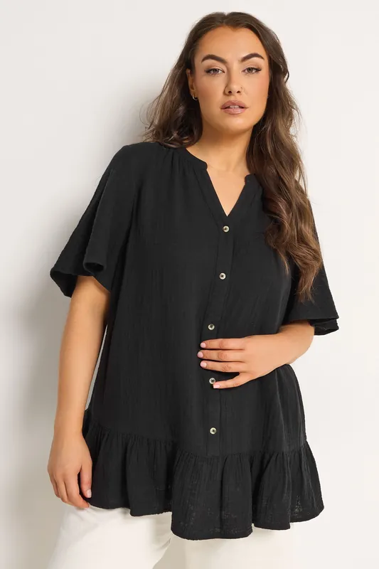 Cheesecloth Button Through Top - Yours