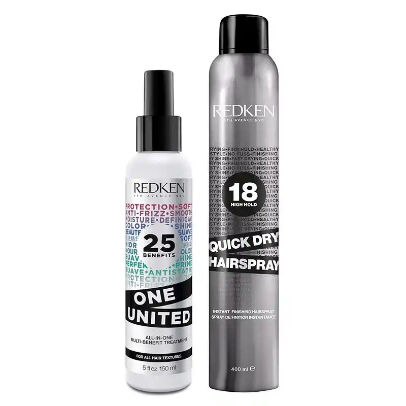 One United Elixir 150ml & Quick Dry Hairspray 400ml Duo - Redken