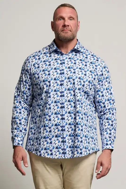 Geometric Long Sleeve Shirt - BadRhino