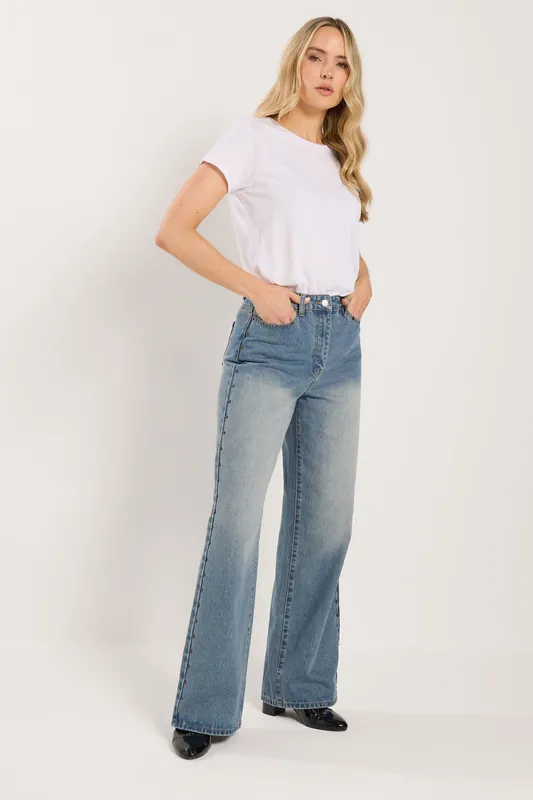 Tall Studded Wide Leg Jeans - Long Tall Sally