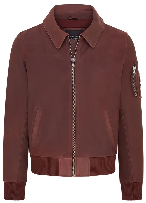 A2 Cowhide Leather Bomber Jacket-Eura