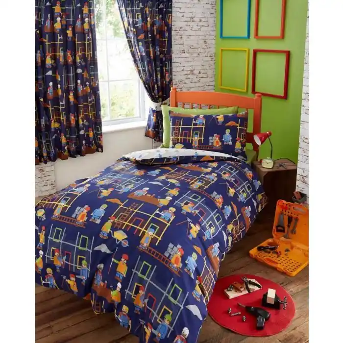 Building Site Colourful Children Duvet Cover - Portfolio Home