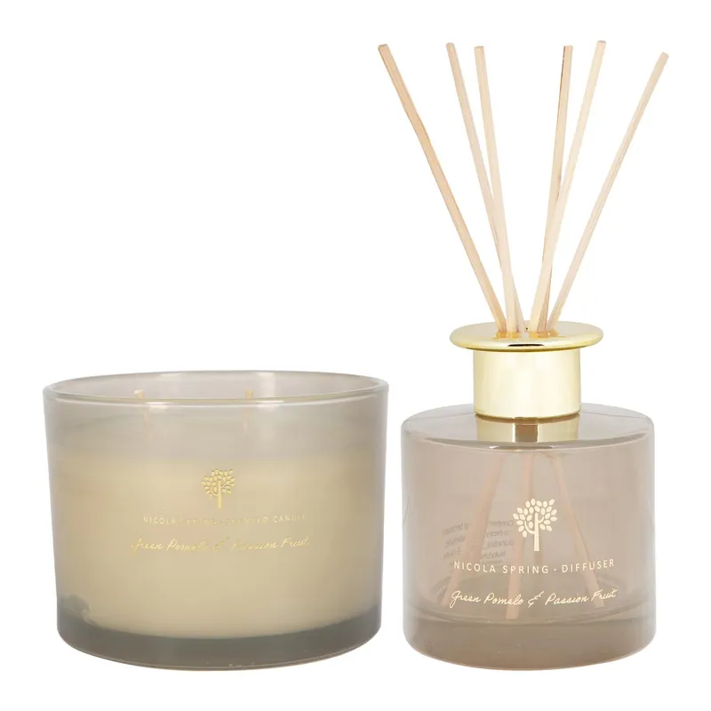 Pomelo & Passion Fruit Candle & Diffuser Set - 350g Jar + 200ml Diff