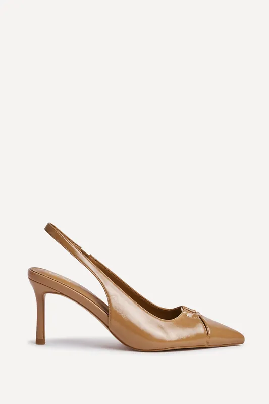 Lowrie Camel Faux Leather Court Heels - Linzi