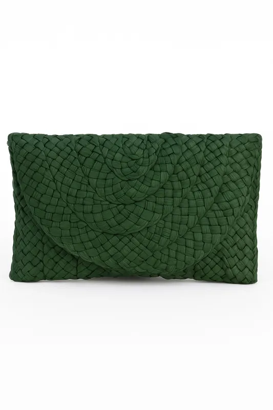 Woven Clutch Bag - Blue Vanilla