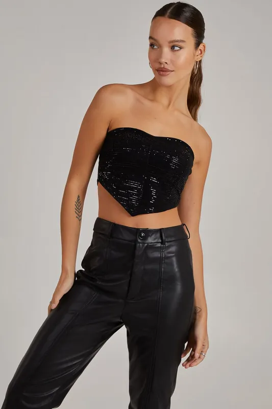 Sequin Corset Top - Pink Vanilla