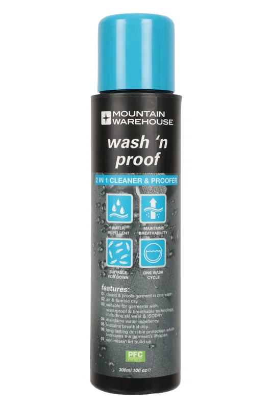 Water Repellent 2 in 1 Wash’n’Proof 300ml Technical Proofer & Cleaner - Mountain Warehouse