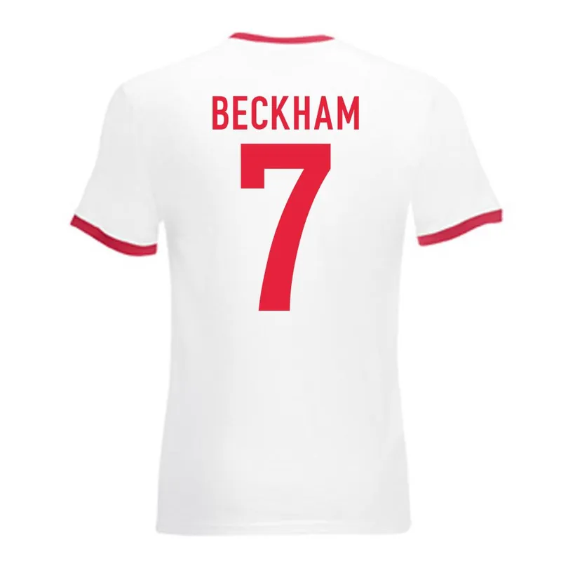 Mens David Beckham Ringer Tee - England
