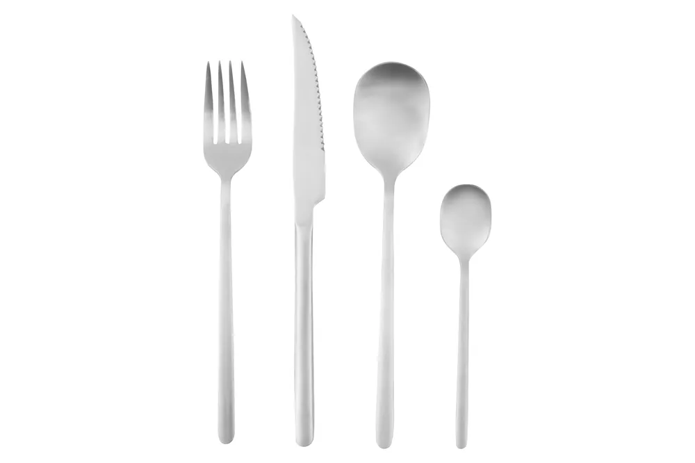 16-Piece Gold Finish Cutlery Set, Luxurious Mirrored Gold Stainless Steel Flatware, Sleek Tapered Handles