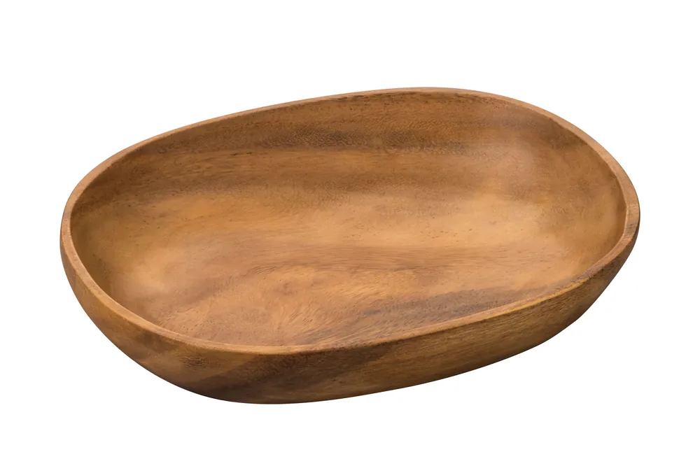 Kora Oval Shape Serving Dish, Acacia Wood - Orsina