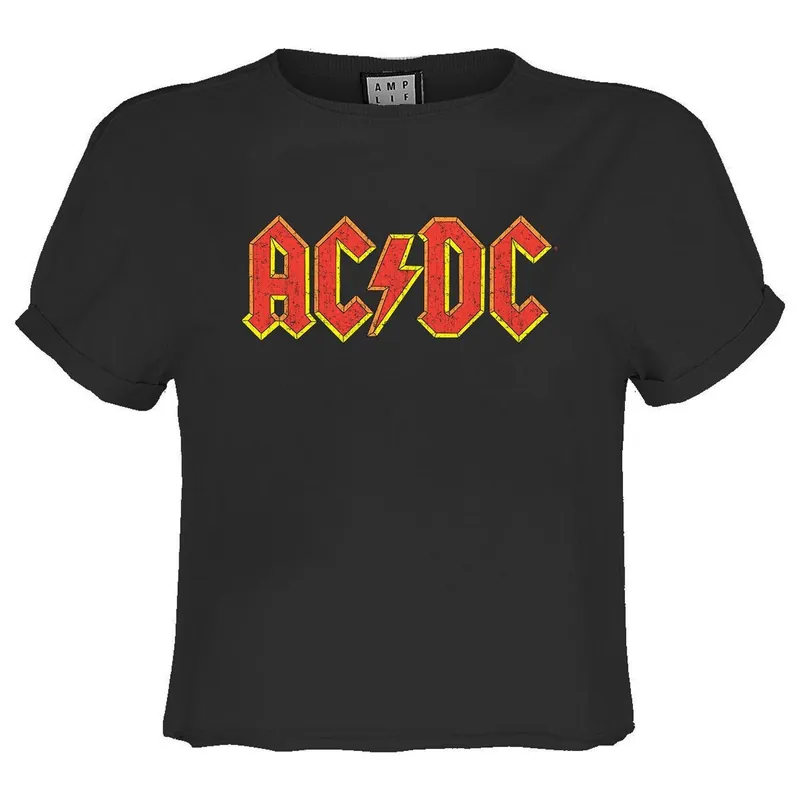 AC DC Logo Crop Top - Amplified