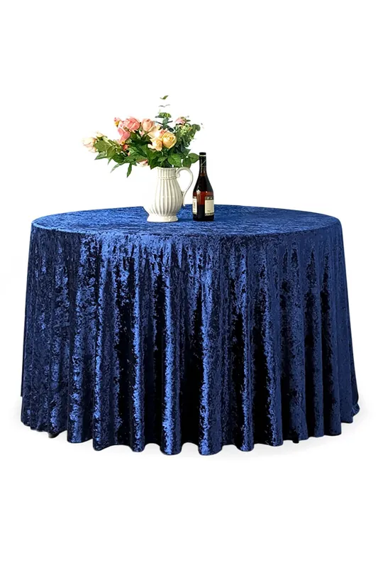 Diamond Velvet Round Tablecloth - 120 Inch