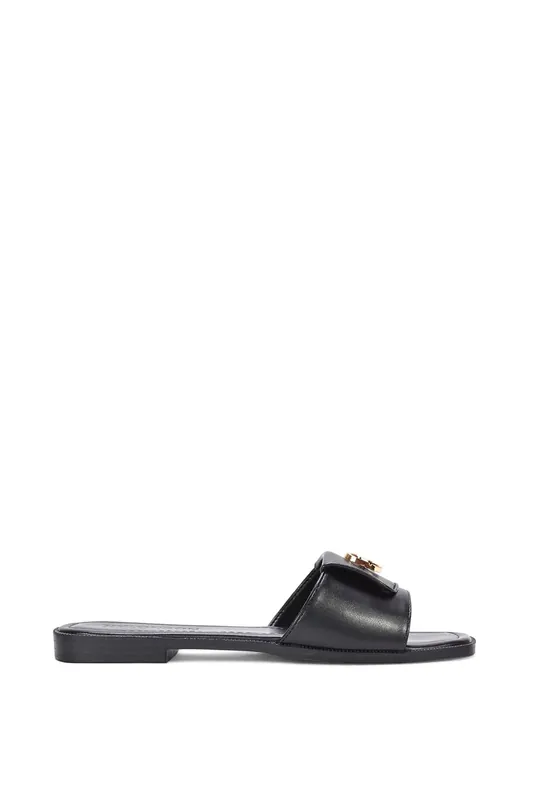 Leigh' Summer Slider Sandals With Gold Hardware - XY London