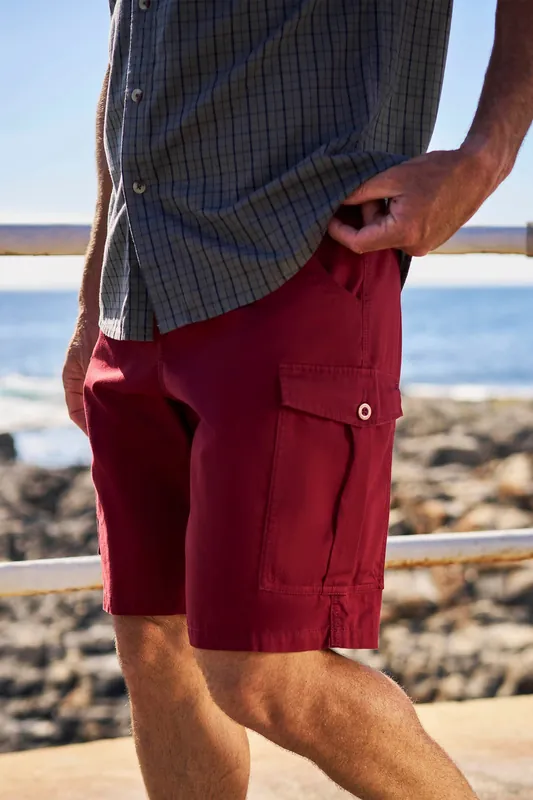 Lakeside' Twill Cotton Cargo Shorts With Multiple Pockets - Mountain Warehouse