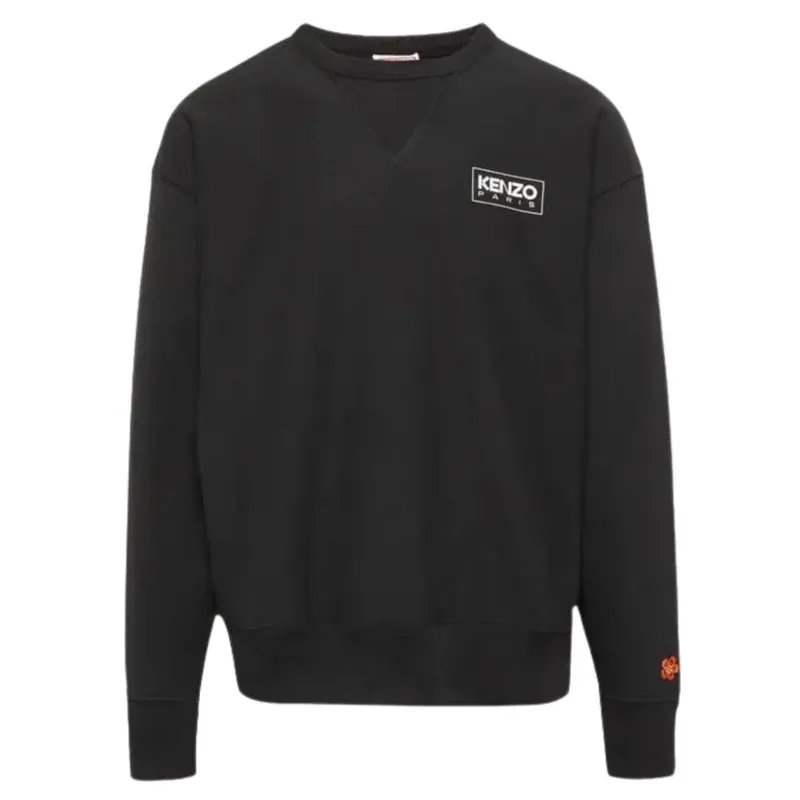 Kenzo Paris Outlined Logo Black Sweatshirt