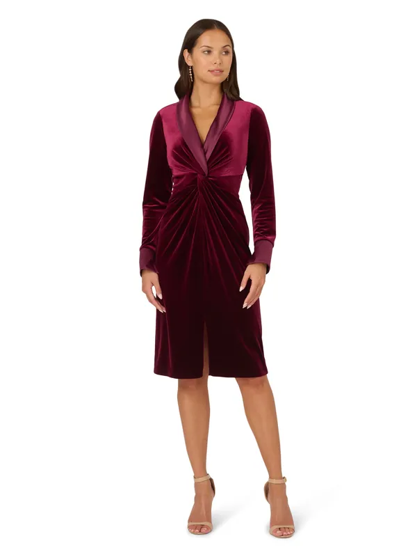Velvet Tuxedo Dress - Adrianna Papell
