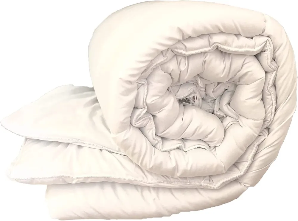 Hollowfibre Duvet Quilt 4.5 tog Summer Duvet with Polycotton Cover - HomeSpace Direct