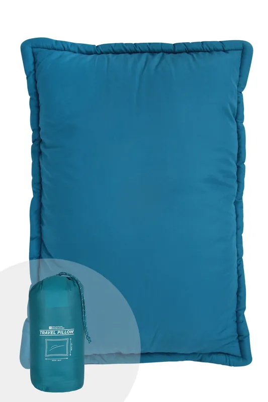 Soft Compact Portable Large Travel Pillow with Stuff Sack 53x38cm - Mountain Warehouse