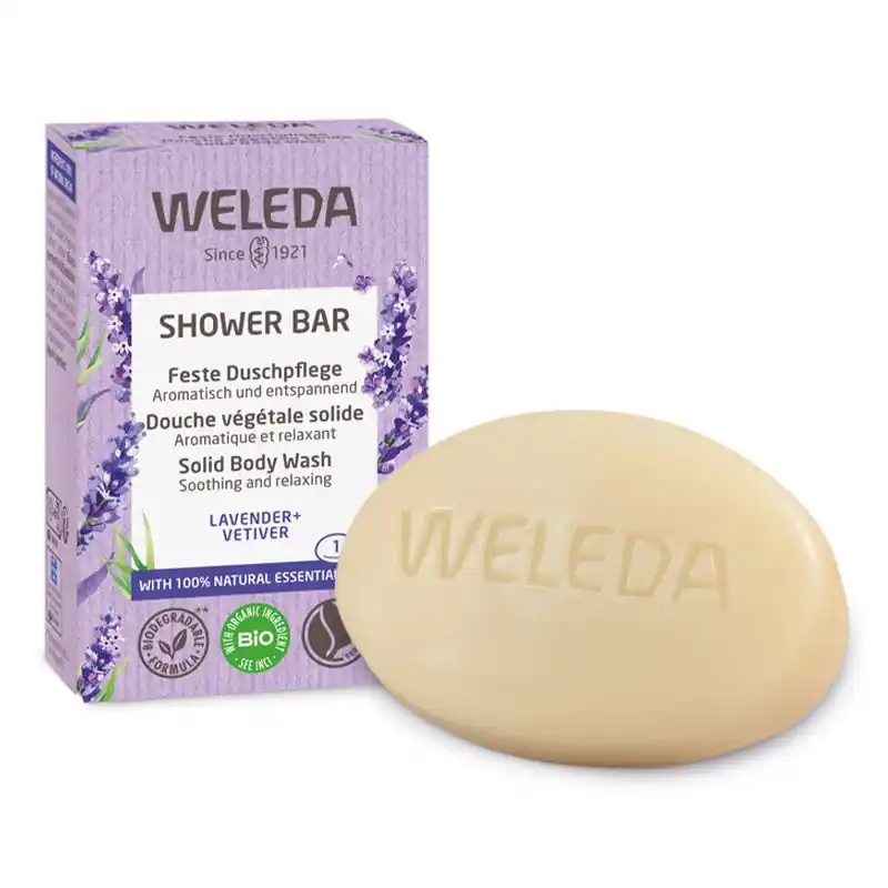 Lavender & Vetiver Shower Bar 75g - Weleda