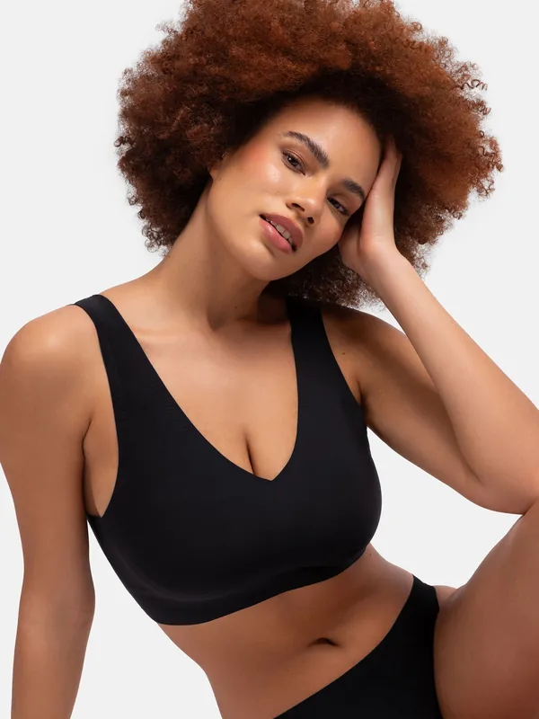 Airlite Light Padded Bralette Black - Dorina