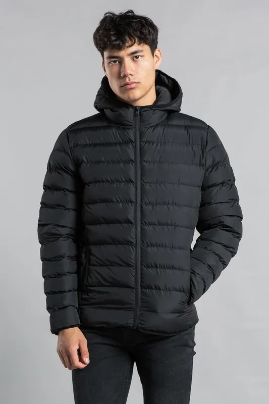 Padded Hooded Jacket with Full Zip - Tokyo Laundry