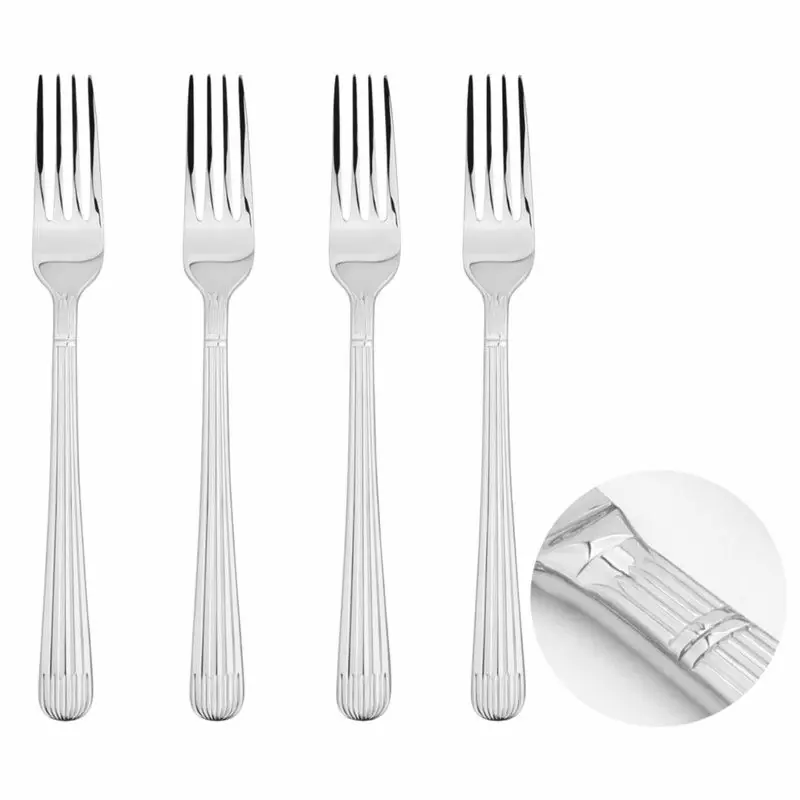 Cutlery Sets Stainless Steel 18/8 Fork 4pc Set Catering Papyrus - Glim & Glam