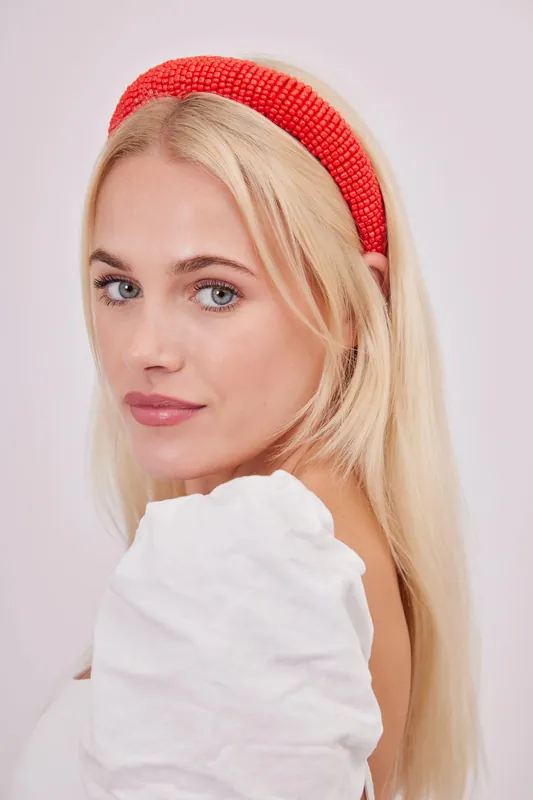 Solid Beaded headband - My Accessories London
