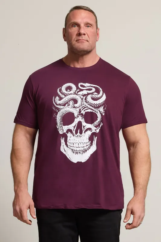 Skull & Snake Graphic T-Shirt