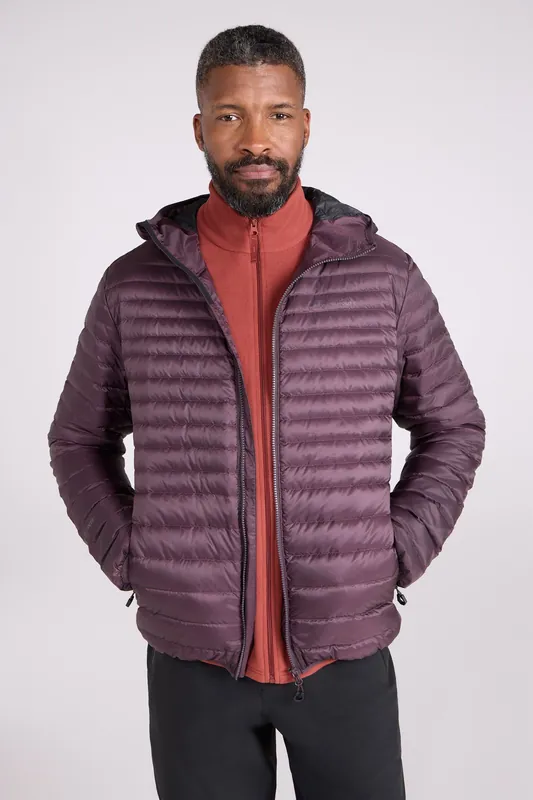 Featherweight' Hybrid Down Warm Water Resistant Extreme Hooded Jacket - Mountain Warehouse