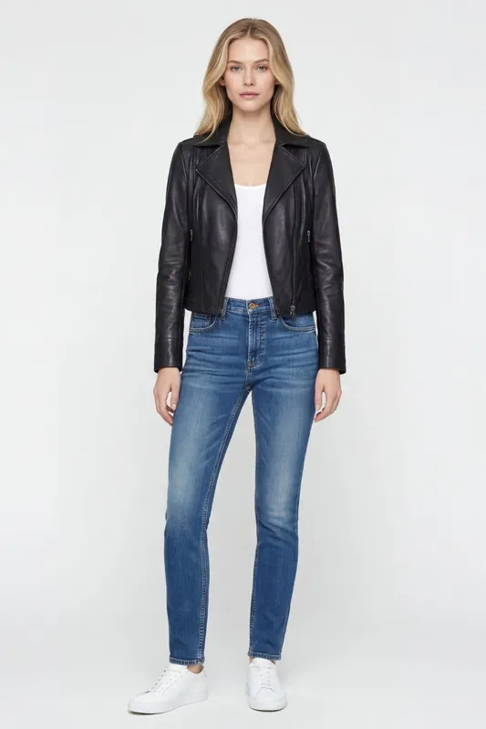 Armin Leather Biker Jacket - ELLE