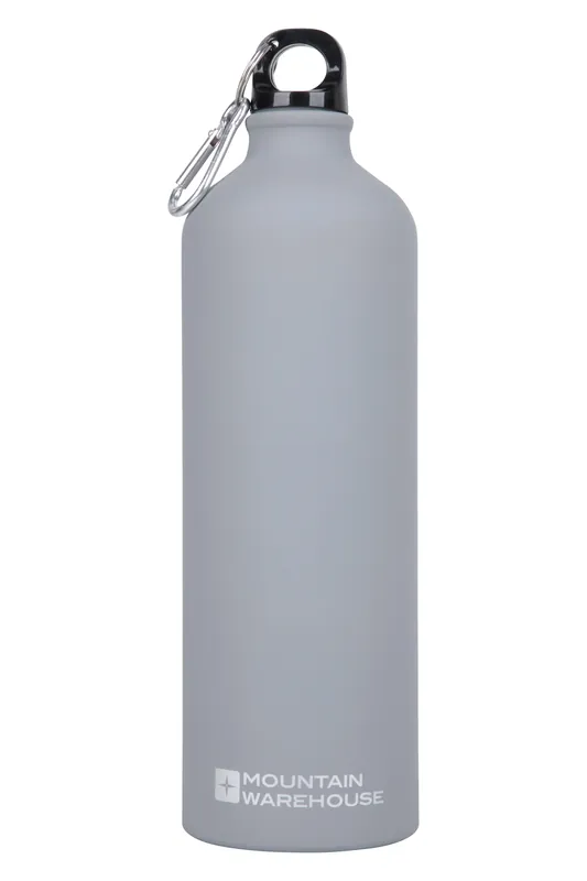 Lightweight Portable Leakproof Matt Finish Bottle with Karabiner 1L - Mountain Warehouse