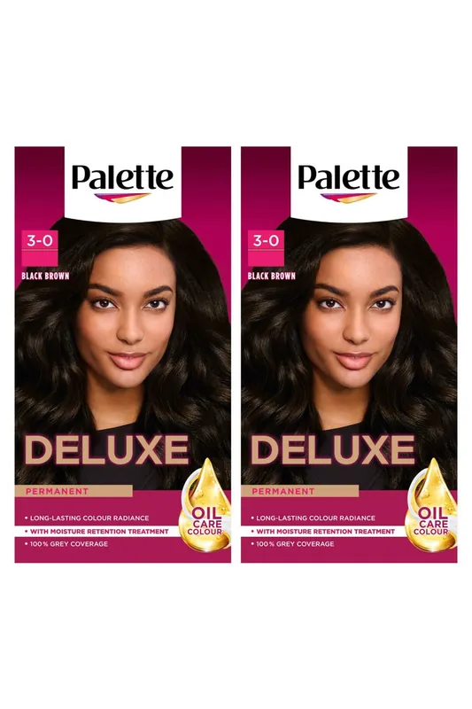 Deluxe Creme Colouration 3-0 Black Brown 'Hair Dye', 2 Pack
