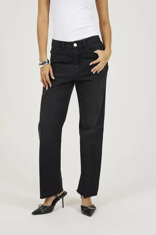 Mid Rise Straight Leg Jeans - Brave Soul