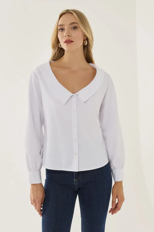 Straight Fit Collar Detail Shirt - Hiccup