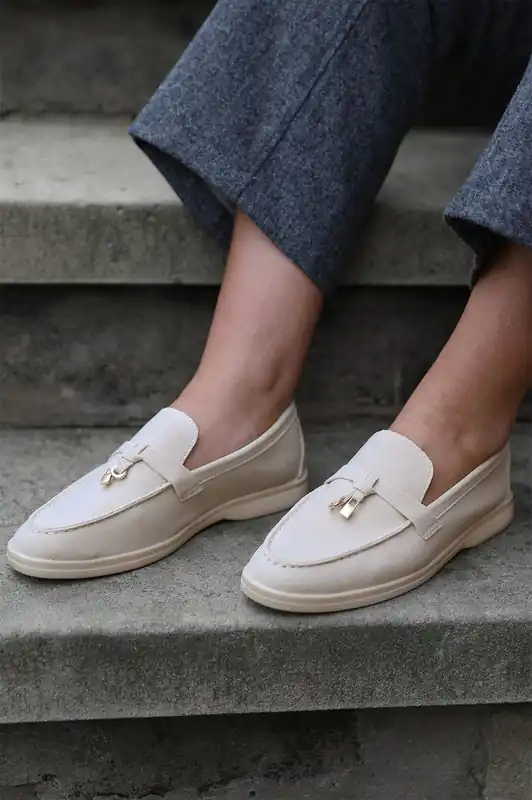 Pegasus' Wide Fit Slip On Trim Loafers With Accessory Detailing - Where's That From