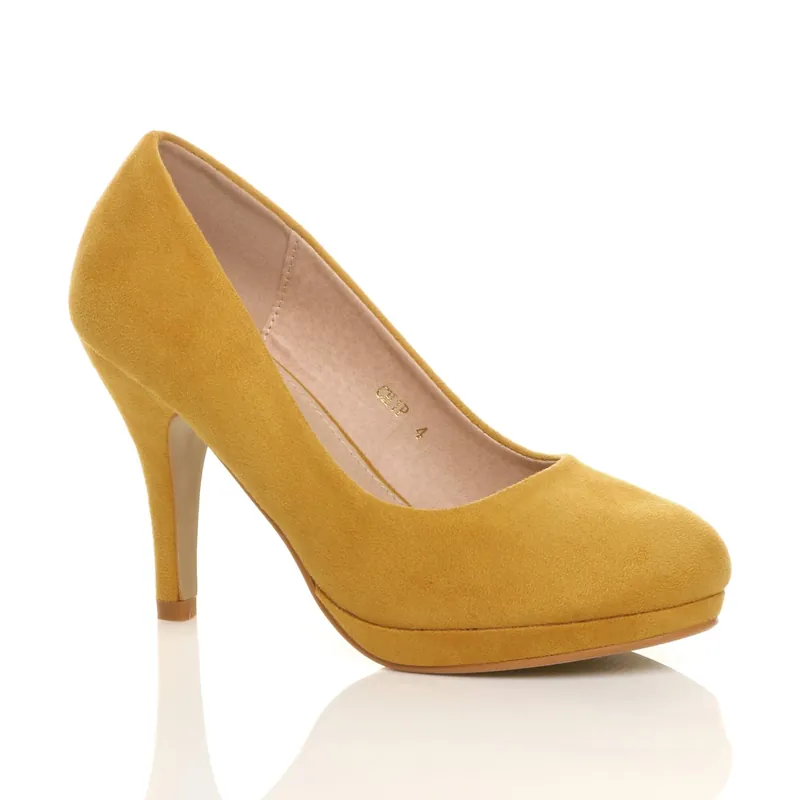 Mid High Heel Court Shoes - AJVANI