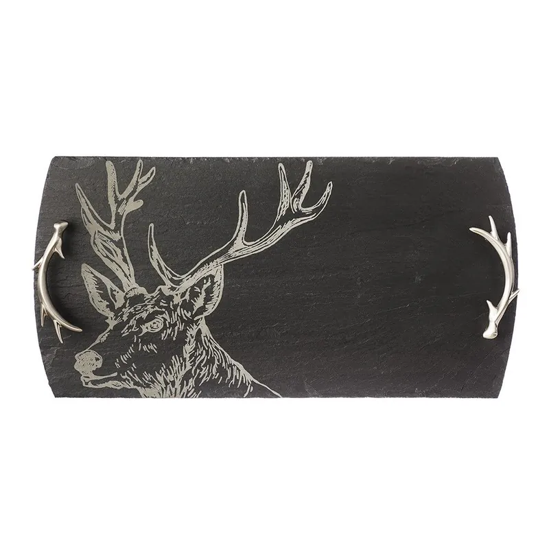 Slate Serving Tray - Large - Stag - Gift Boxed
