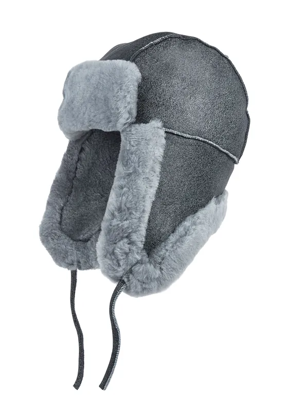 RAF Aviator Suede Sheepskin B-55 Trapper Hat Winter Warm Leather Navigator Hat