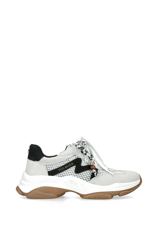 Maxfield Cream' Suede Trainers - STEVE MADDEN