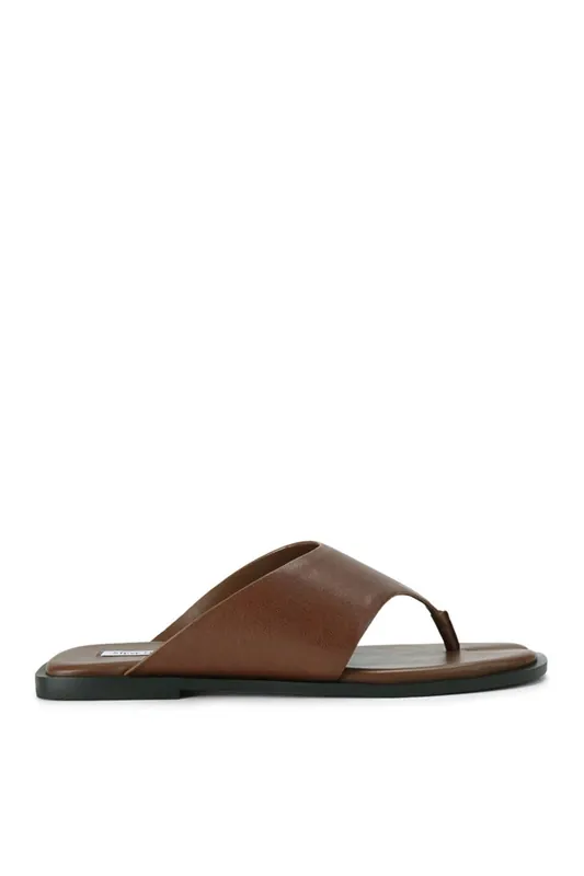 Illia Cognac' Leather Sandals - STEVE MADDEN