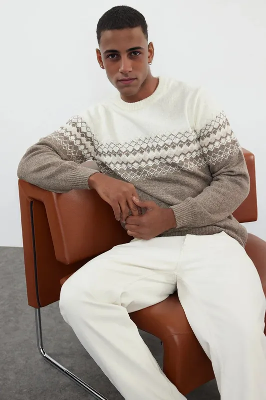 Crew Neck Fairisle Knit Jumper - WOVCOR