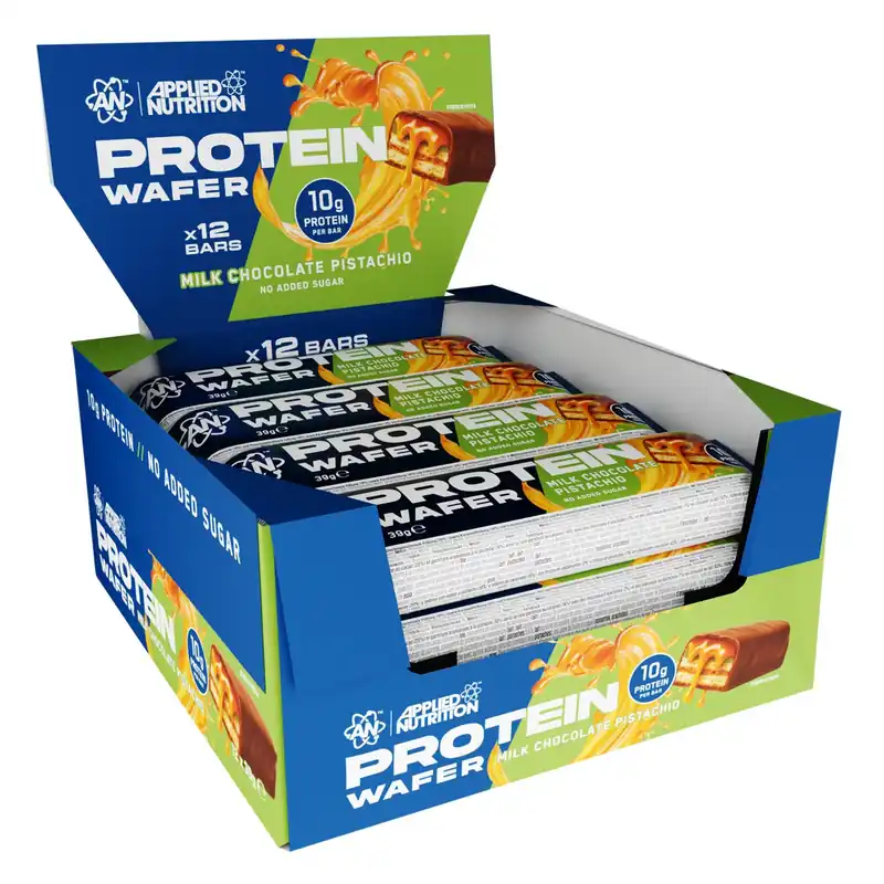 Protein Wafer Bar - Milk Chocolate Pistachio - 12 Servings