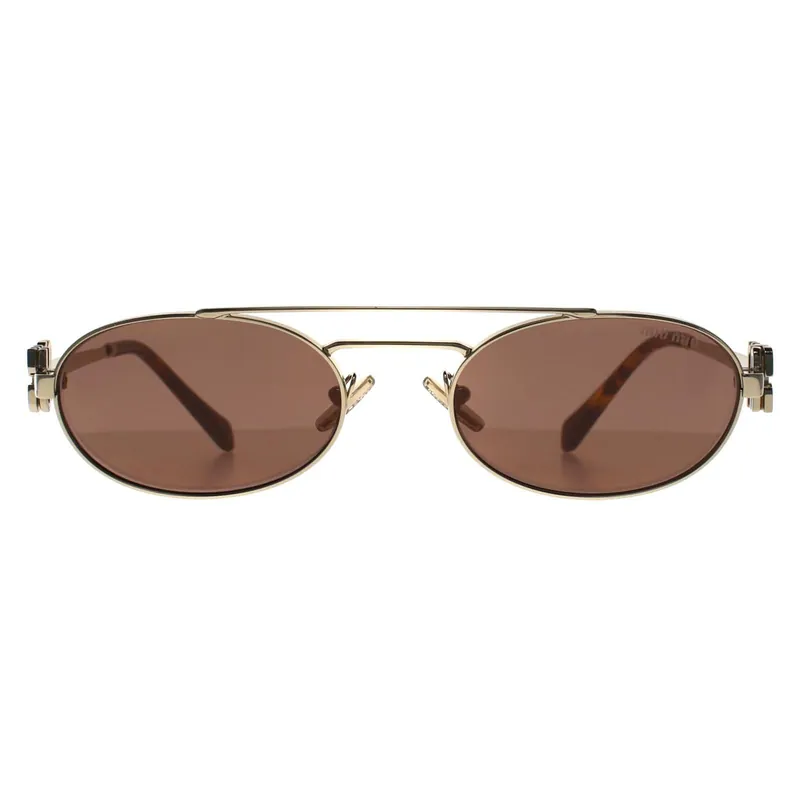 Oval Pale Gold Brown Silver MU 54ZS - Miu Miu